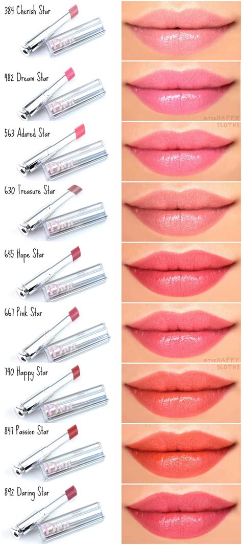 dior addict stellar shine swatches